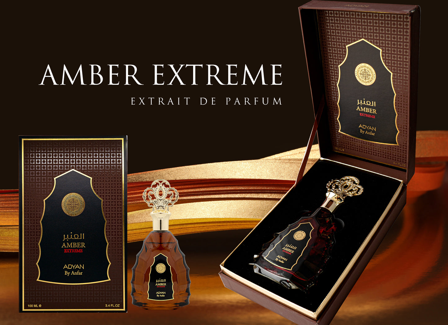 Extract De Parfum ADYAN, AMBER EXTREME, barbat, 100ML