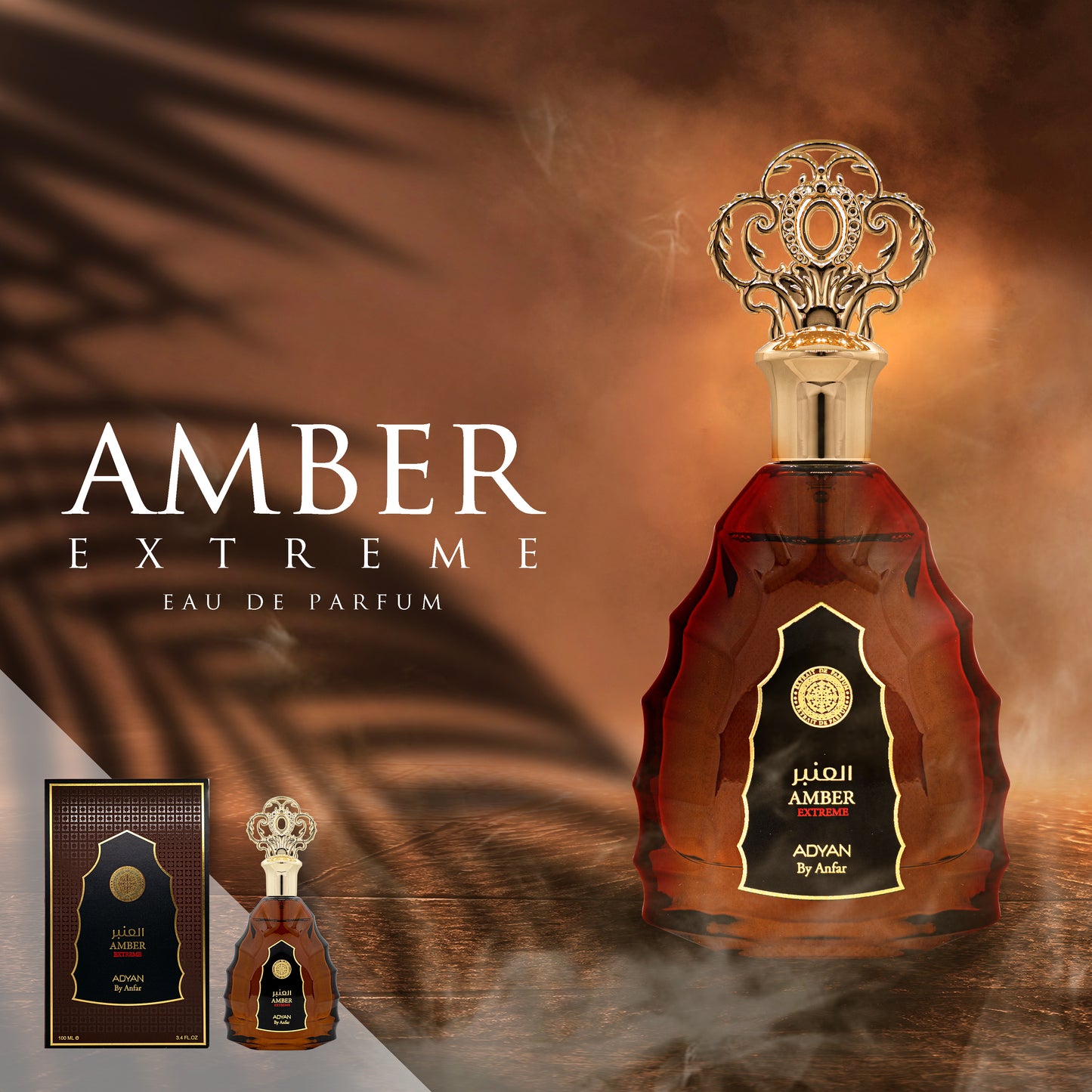 Extract De Parfum ADYAN, AMBER EXTREME, barbat, 100ML