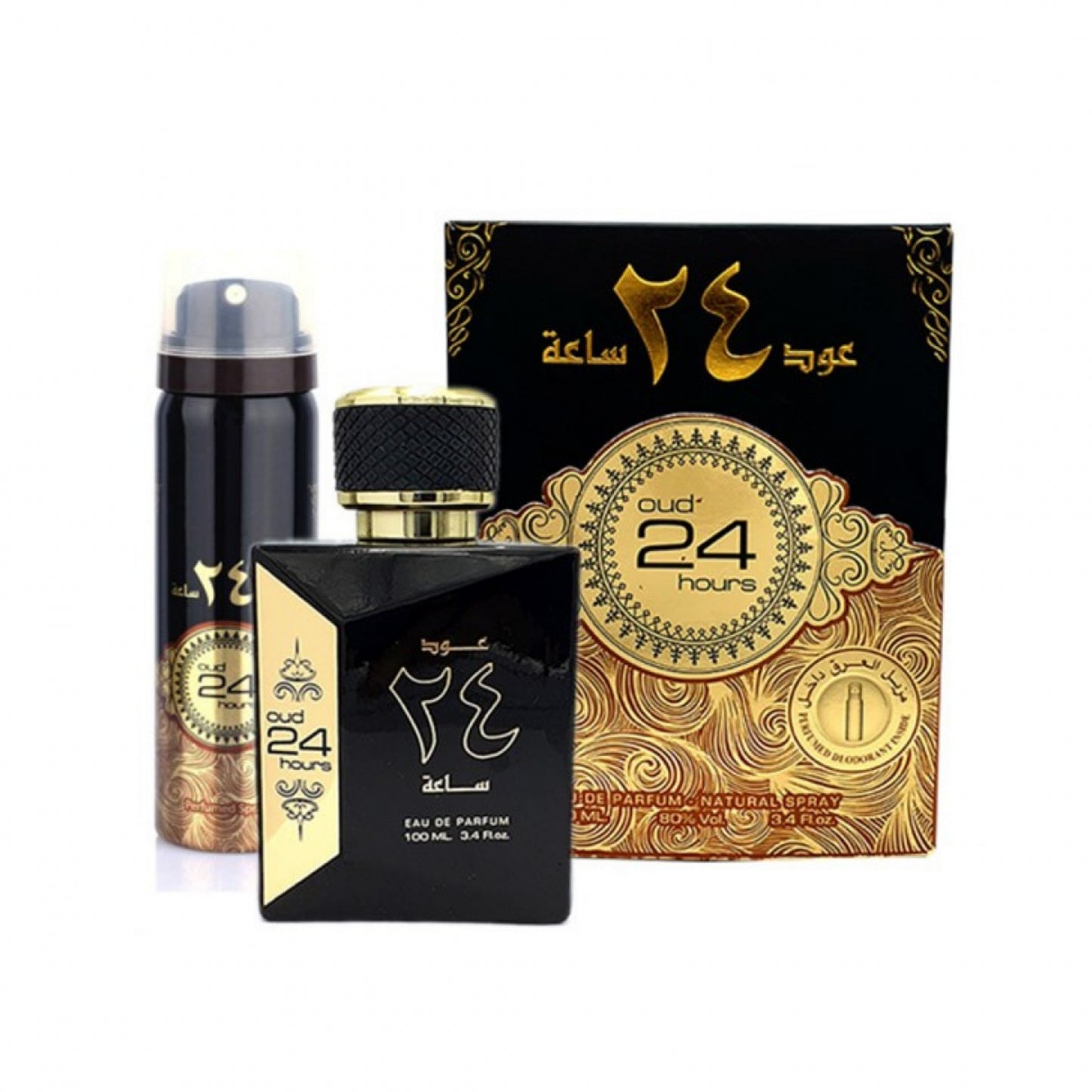 Set Oud 24 Hours, Ard Al Zaafaran, Apa de Parfum, Unisex - 100ml + Deo - 50ml