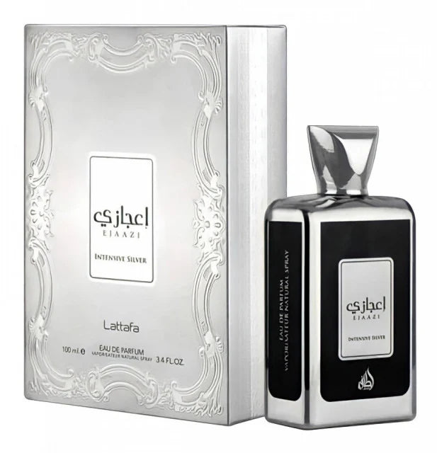 Parfum arabesc Lattafa Ejaazi Silver Intensive, apa de parfum 100 ml, barbati