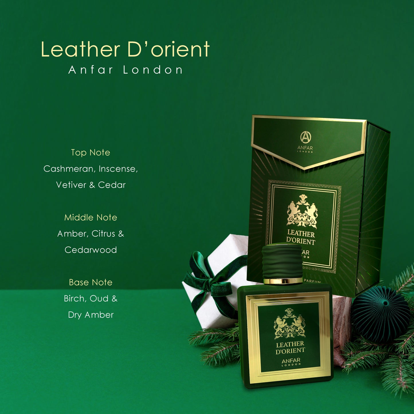 LEATHER D'ORIENT by ANFAR LONDON, extract de parfum, barbati, 115ML