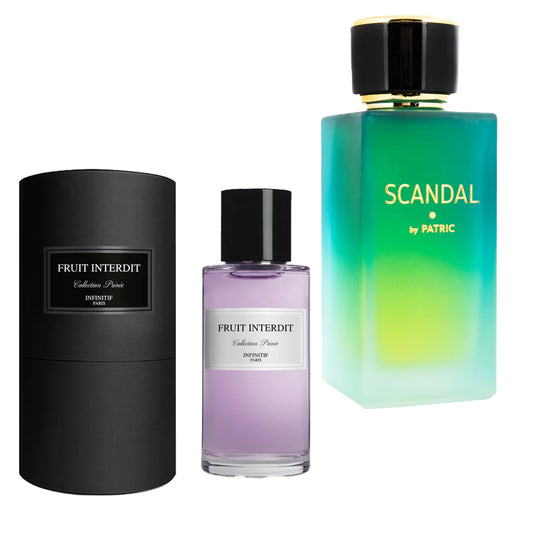 Pachet 2 parfumuri, Scandal by Patric 100 ml si Fruit interdit by Infinitif Paris 50 ml