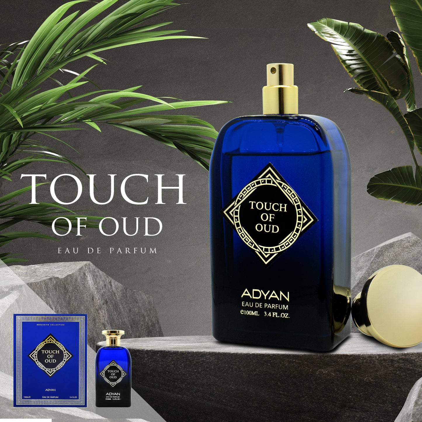 Apa de Parfum ADYAN, TOUCH OF OUD, barbati, 100ML